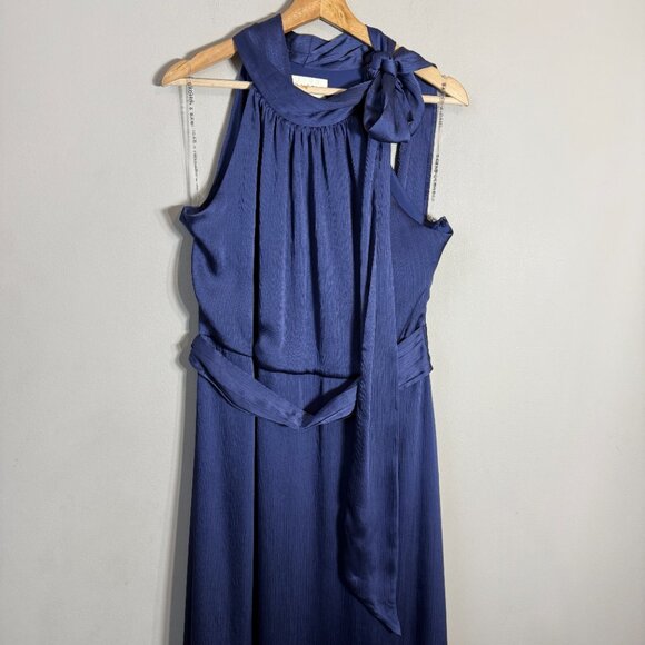 Sachin & Babi Kayla Crinkled Georgette Maxi Gown Women's 12 Deep Cobalt NWOT - Picture 8 of 16